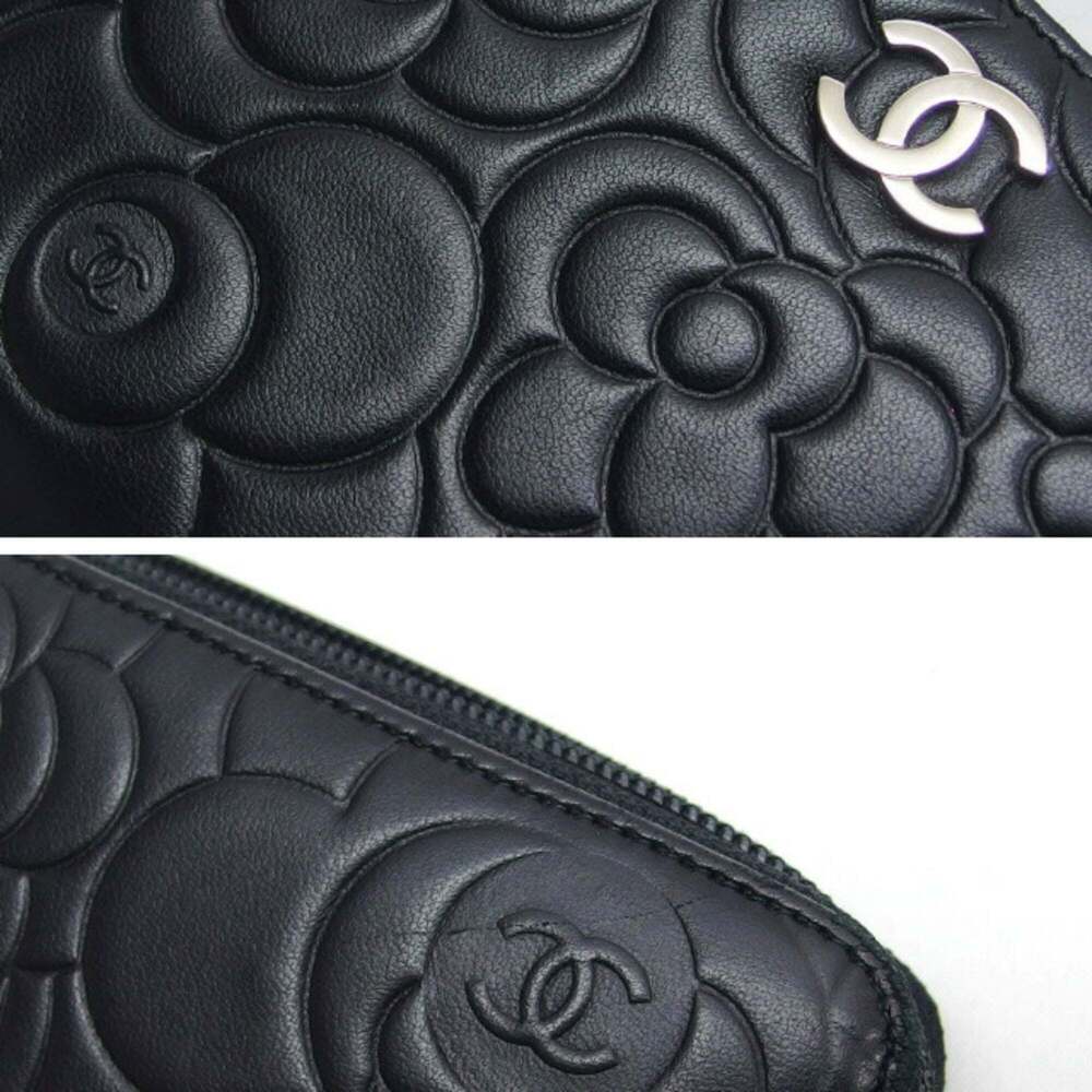 CHANEL Black Lambskin Leather Wallet - Picture 7 of 11
